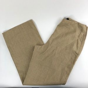 Talbots Women 14 Dress Pants Beige Linen NEW